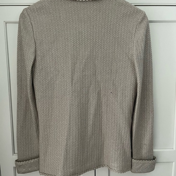 St. John Silver Textured Blazer - Picture 12 of 14